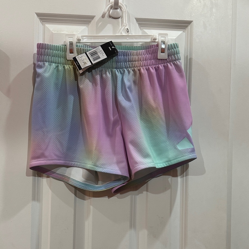 NEW adidas Kids Pastel Multicolor Athletic Shorts size XL girls 16